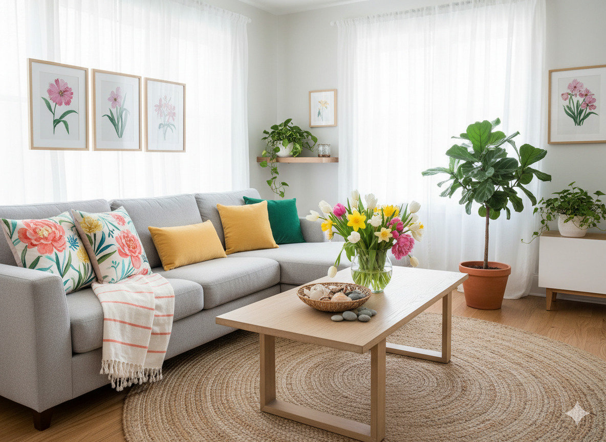 Living room seasonal styling